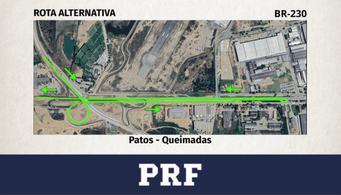 A interdição atingirá motoristas que seguem do Sertão paraibano pela Alça Sudoeste com destino a Queimadas