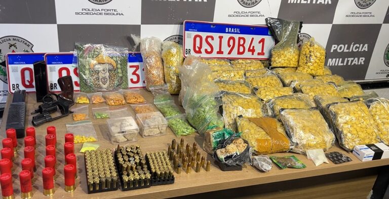 Drogas e munições avaliadas em R$ 2 milhões são apreendidas pela PM