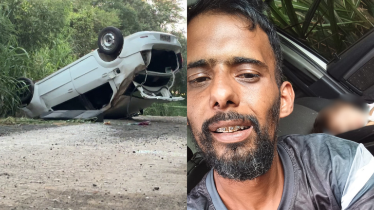 Pai ameaça matar filha de 2 anos e capota carro durante fuga