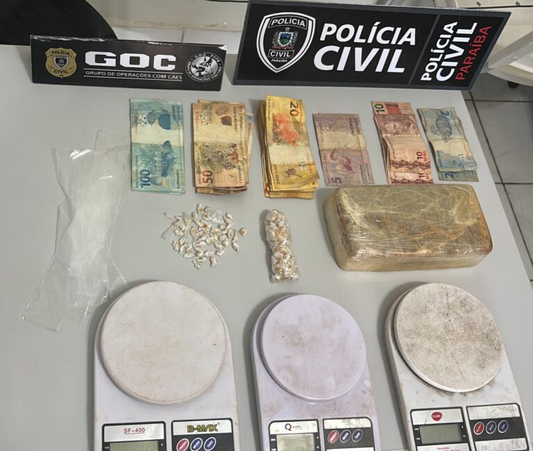 Operação policial prende dois suspeitos e apreende crack em Coremas
