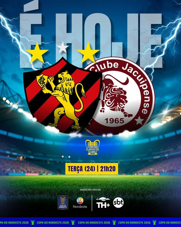TH+ SBT transmite Sport x Jacuipense nesta terça (24) pela 1ª rodada da Copa do Nordeste