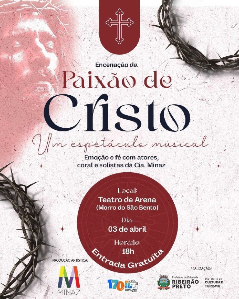 Paixão de Cristo chega à 41ª edição com espetáculo musical no Teatro de Arena