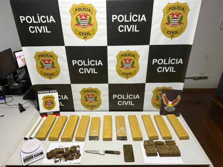 Polícia Civil prende homem com quase 12 kg de maconha em Jacareí