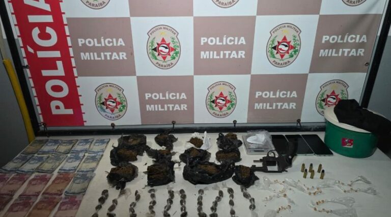 Polícia Militar apreende arma e drogas com grupo ligado ao tráfico em Itabaiana