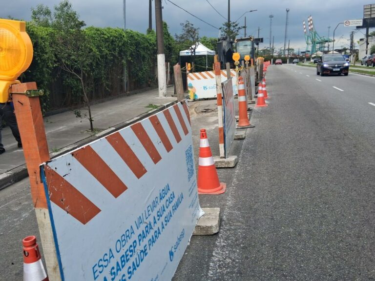 Sabesp retoma obra na entrada de Santos para travessia subaquática