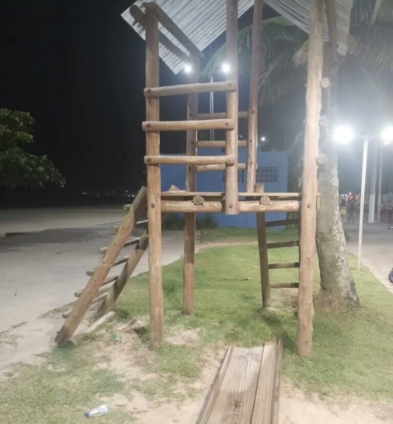 Escorregador quebra e deixa criança ferida em cidade do litoral de SP