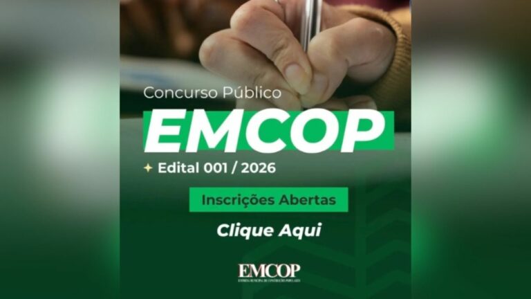 EMCOP abre concurso público com vagas em Rio Preto