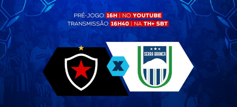 Com transmissão da TH+ SBT, Botafogo-PB enfrenta o Serra Branca por vaga na final do Paraibano 2026