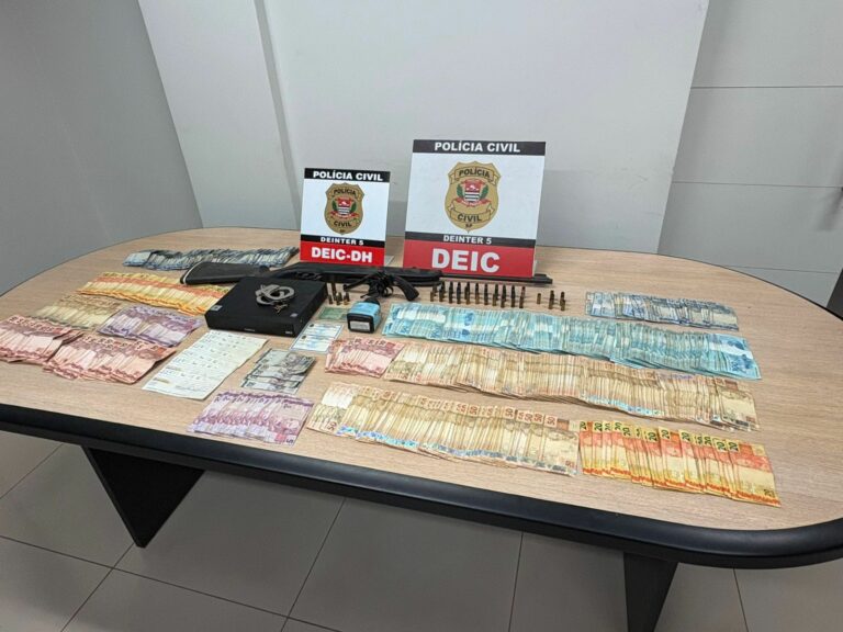 Operação “Cinturão de Fogo” apreende armas e R$ 58 mil em Rio Preto