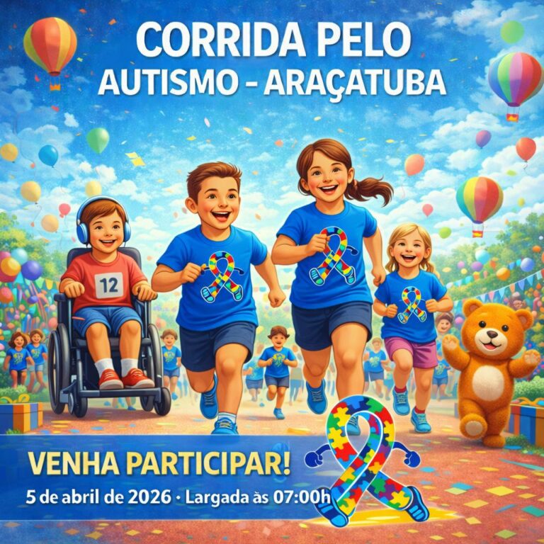 Araçatuba recebe 2ª Corrida Juntos pelo Autismo no dia 5 de abril