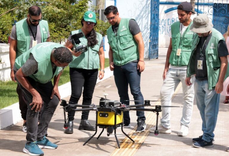 Drone moderno reforça o combate ao mosquito Aedes aegypti em Santos