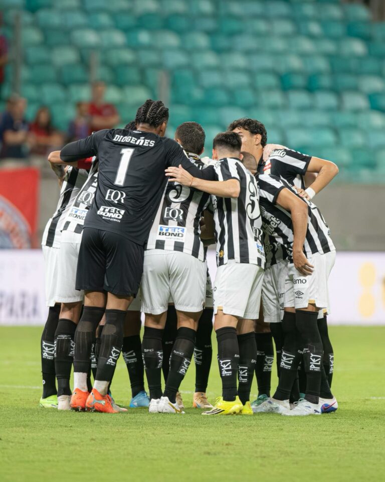 Santos sai na frente do placar, mas cede empata para o Bahia em Salvador