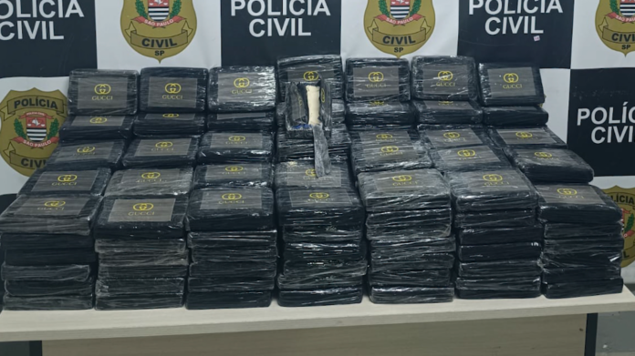 DISE apreende 225 kg de cocaína dentro de carreta no Parque Via Norte em Campinas DISE apreende 225 kg de cocaína dentro de carreta no Parque Via Norte em Campinas