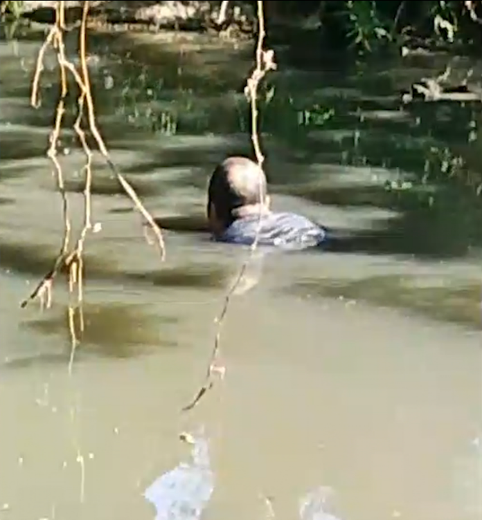Homem tenta roubar motos, foge e pula em córrego na Avenida John Boyd Dunlop