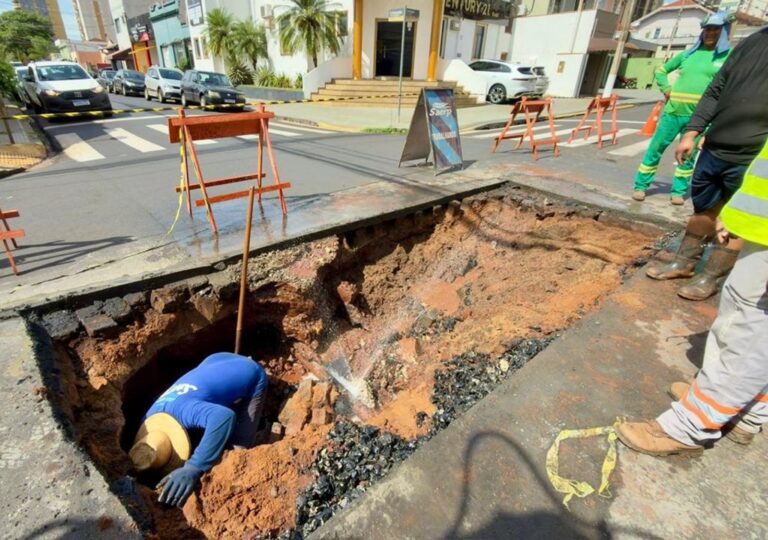 Saerp realiza reparo emergencial na região central