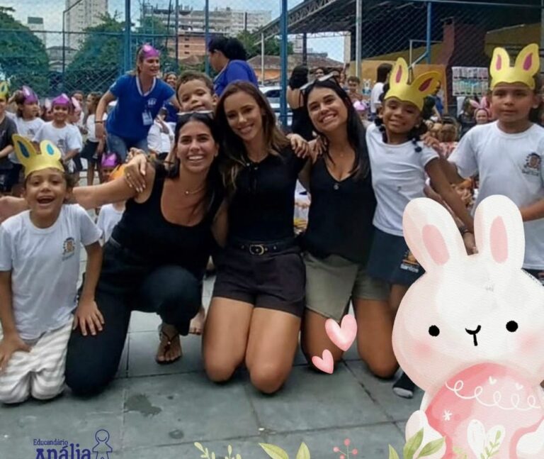 Influenciadora participa da Festa de Páscoa do Educandário Anália Franco