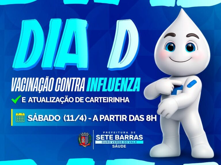 Sete Barras fará dia D de vacinação contra Influenza neste sábado