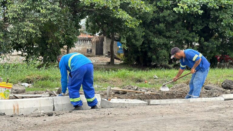 Vias do Parque São Vicente recebem melhorias urbanas