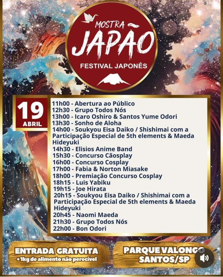 46ª Mostra Japão chega ao Parque Valongo neste final de semana