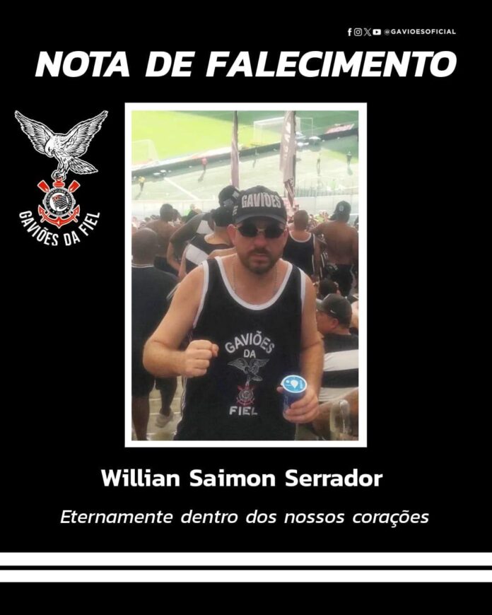 Morre torcedor baleado na cabeça em sede da Gaviões da Fiel em Indaiatuba