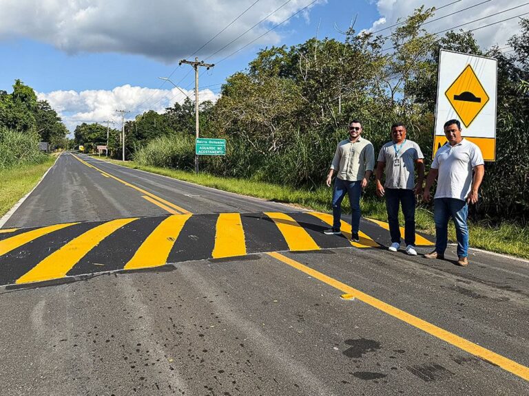 Prefeitura de Sete Barras instala lombadas na SP-139