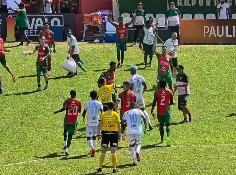 Confusão marca final entre Portuguesa Santista e Marília; vídeo