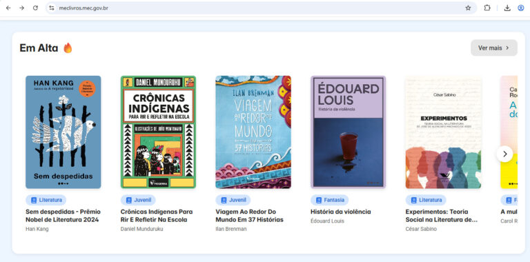 MEC lança aplicativo gratuito com quase 8 mil livros para leitura online