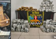 Baep aprende mais de 150 kg de drogas e prende quatro suspeitos na região