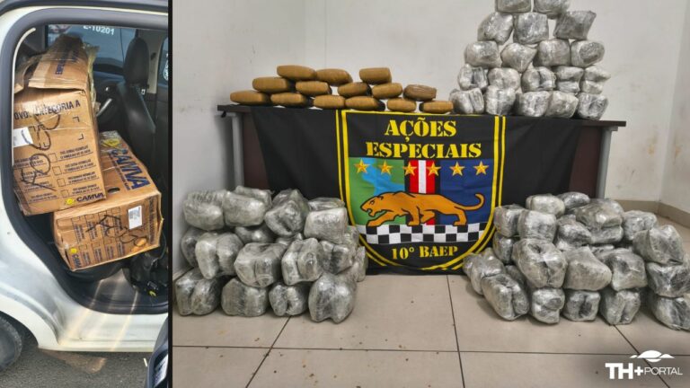 Baep aprende mais de 150 kg de drogas e prende quatro suspeitos na região