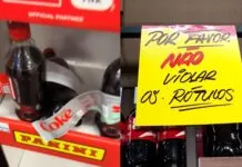 Rótulos de refrigerante com figurinhas da copa são violados em supermercados