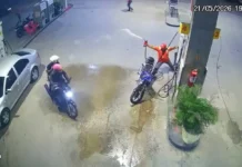 Frentista reage a assalto e joga gasolina em criminosos durante ação em posto no Colibris