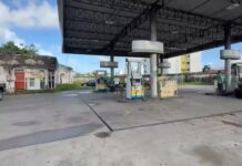 Criminosos tentam explodir cofre de posto de combustíveis no Valentina
