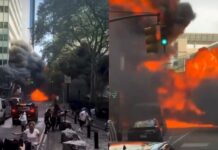 Carro explode perto do Touro de Wall Street em Nova York