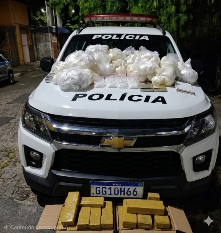 Mulher é presa com quase 49 kg de drogas em ação da Força Tática em Lorena