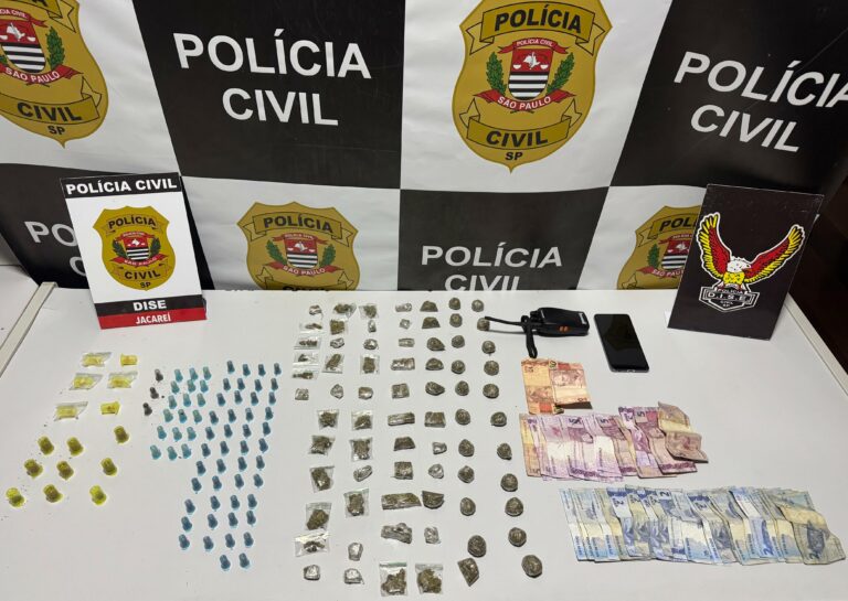 Polícia de Jacareí prende dois suspeitos por tráfico e associação para o tráfico