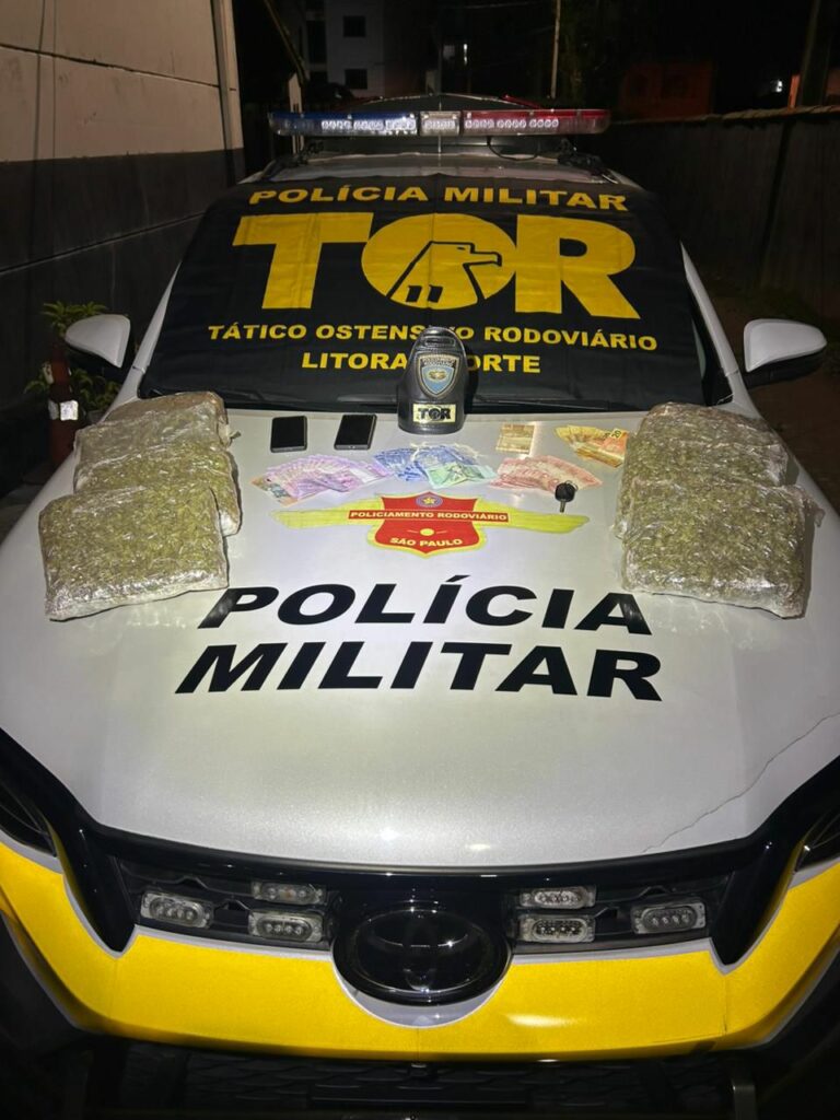 Policiais prendem homem por tráfico de drogas com mais de 4 quilos de skunk em Ubatuba