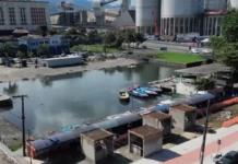 Obra de revitalização da bacia do mercado chega em 60%
