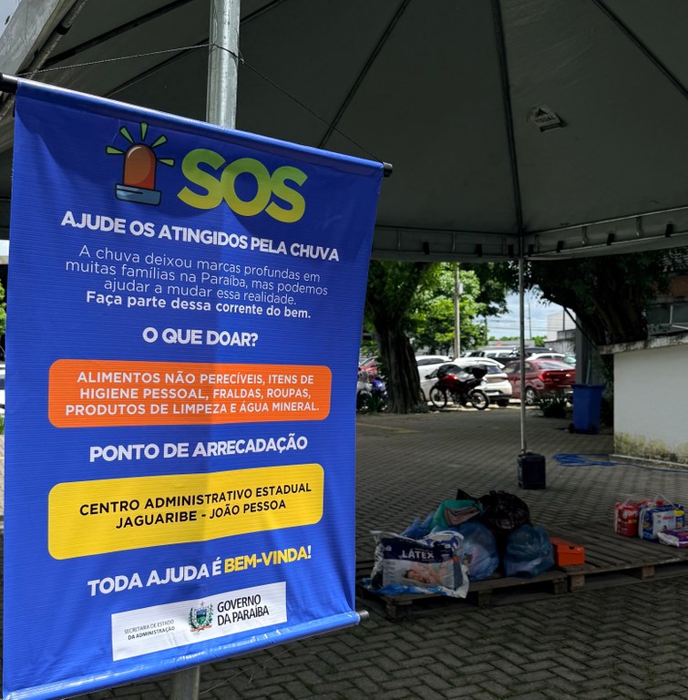 Centro Administrativo de João Pessoa vira ponto de coleta para vítimas das chuvas