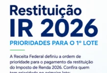 Restituição do IR 2026: consulta ao 1º lote abre sexta
