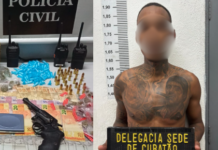 Integrante de organização criminosa é preso em Cubatão por tráfico de drogas eposse ilegal de arma de fogo de uso restrito