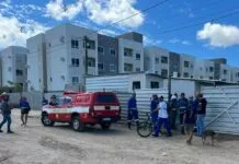 Caixa d’água desaba em obra no bairro de Gramame e deixa trabalhadores feridos, em João Pessoa