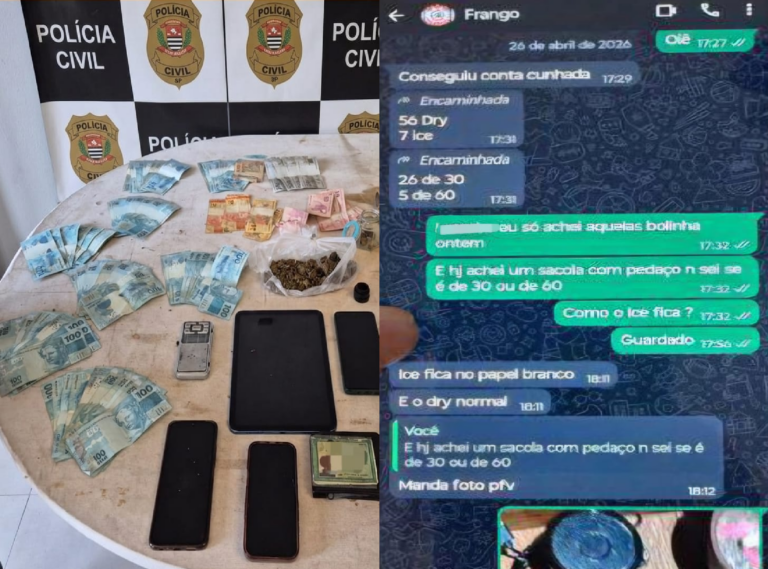 Trio é preso em flagrante por esquema de “disk drogas” na Baixada Santista e capital paulista