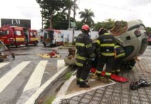 Simulado de acidente encerra campanha Maio Amarelo em Taubaté nesta sexta (29)