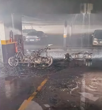 motos eletrica fogo