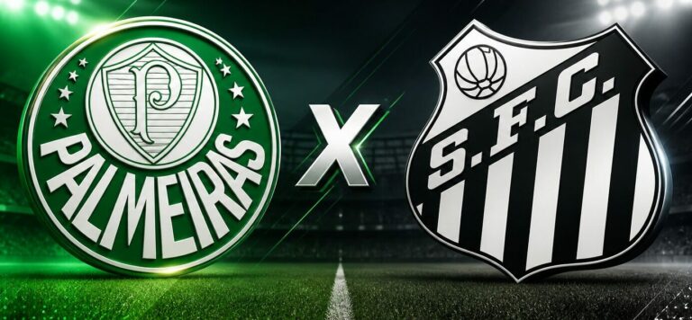 Palmeiras defende liderança contra Santos pressionado no Brasileirão