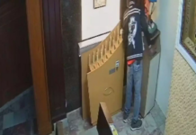 Homem invade igreja e furta equipamento de segurança; VÍDEO