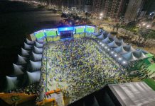Arena Torcida PG+ recebeu seis mil torcedores na estreia do Brasil