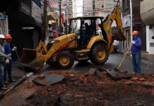 Obra emergencial mantém trecho da Barão de Jaguara interditado em Campinas