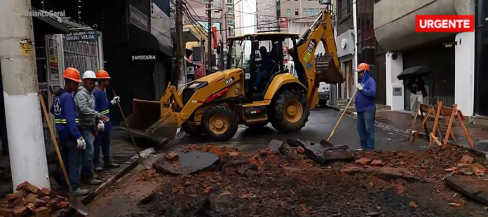 Obra emergencial mantém trecho da Barão de Jaguara interditado em Campinas Obra emergencial mantém trecho da Barão de Jaguara interditado em Campinas