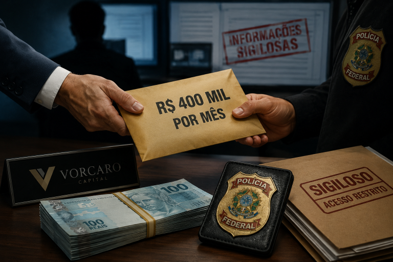 Vorcaro pagou propina de R$ 400 mil ao mês a agente da PF por informações sigilosas